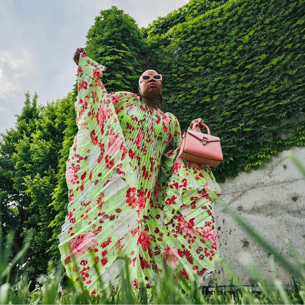 Christopher John Rogers Pleated Midi Dress - Picture 5 of 16